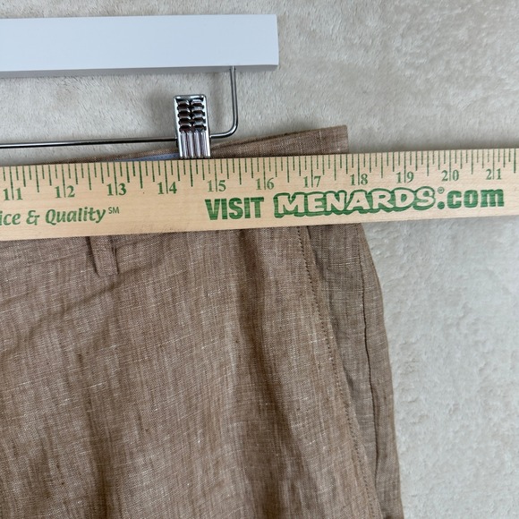 Banana Republic Classic Fit Linen Blend Dress Pants Tan Mens 35/32 Old‎ Money - Picture 2 of 10